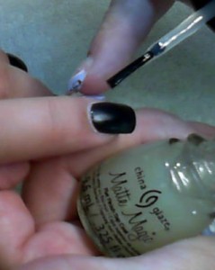 Jessies matte black nails 2