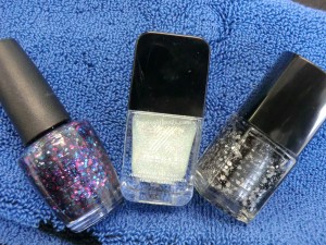 Lovely sparkly glittery polishes