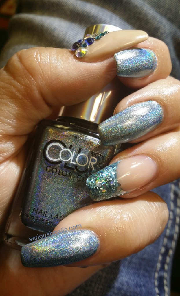 Halo Hues in "Over the Moon" add to my existing acrylic glitter and Swarovski crylstals.