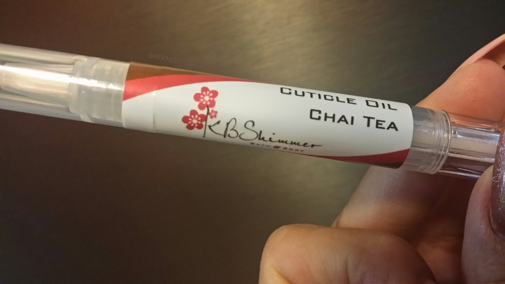 Chai Tea scented cuticle oil from KB Shimmer