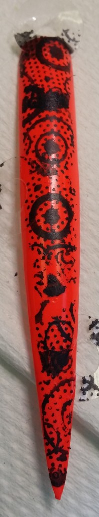 Step 1 of my Halloween nail art
